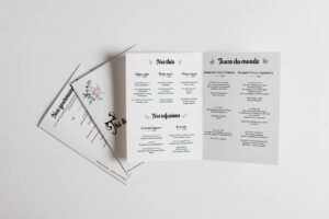 Identité visuelle dépliant A5 Thé & Gourmandises