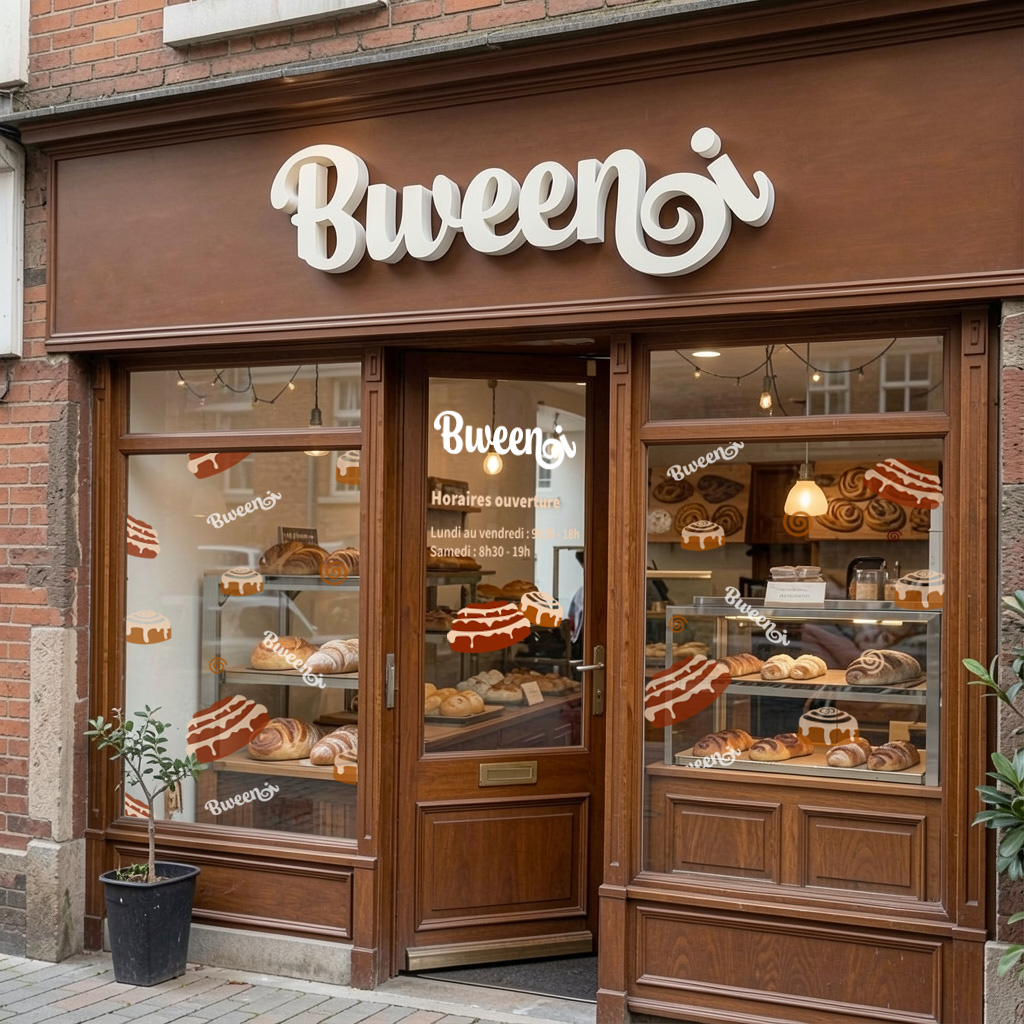 création logo à Valence patisserie Bweeni